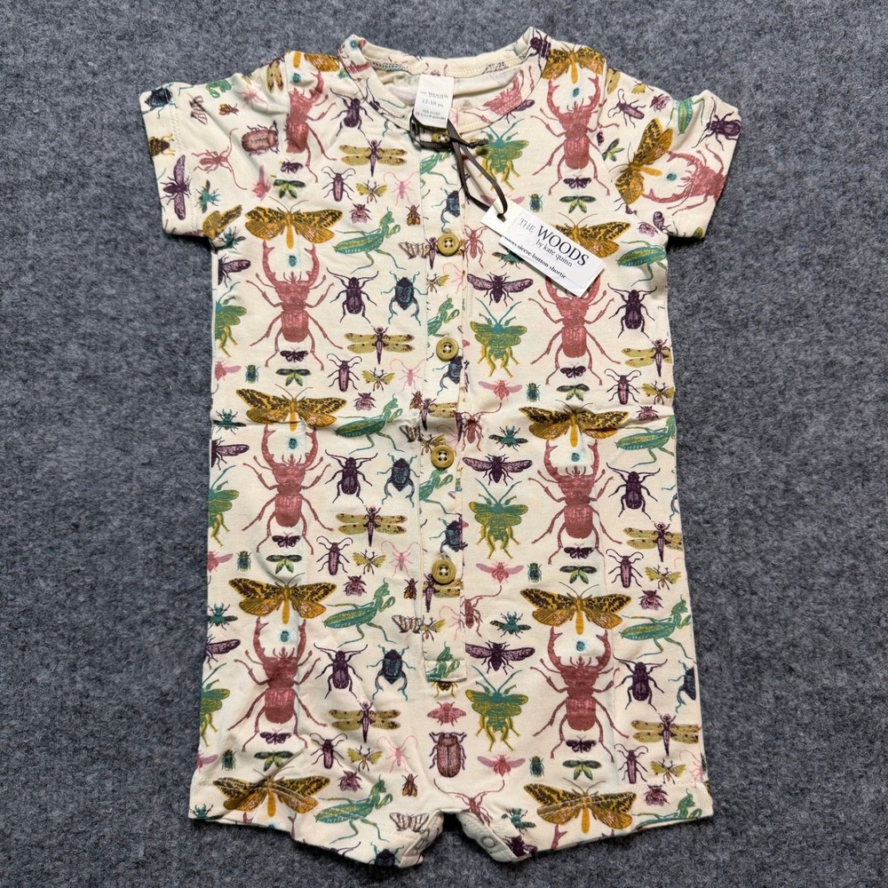 NWT Kate Quinn The Woods Insects Modal Button Shortie 12-18M  Description: